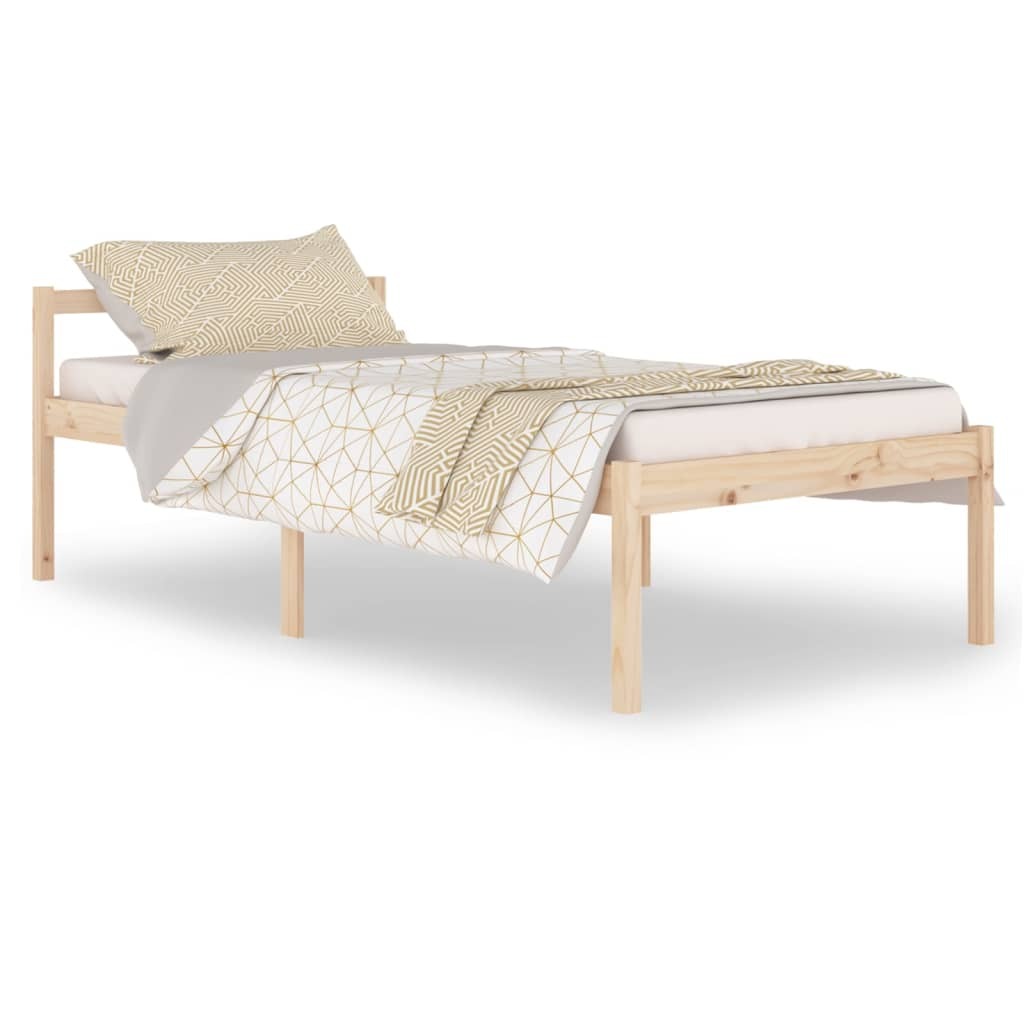 Bed Frame Solid Wood Pine 100x200 cm