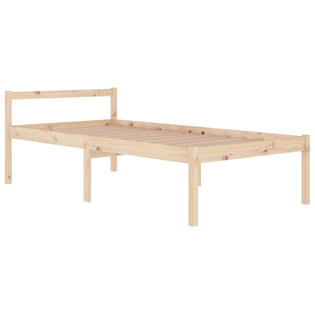 Bed Frame Solid Wood Pine 100x200 cm