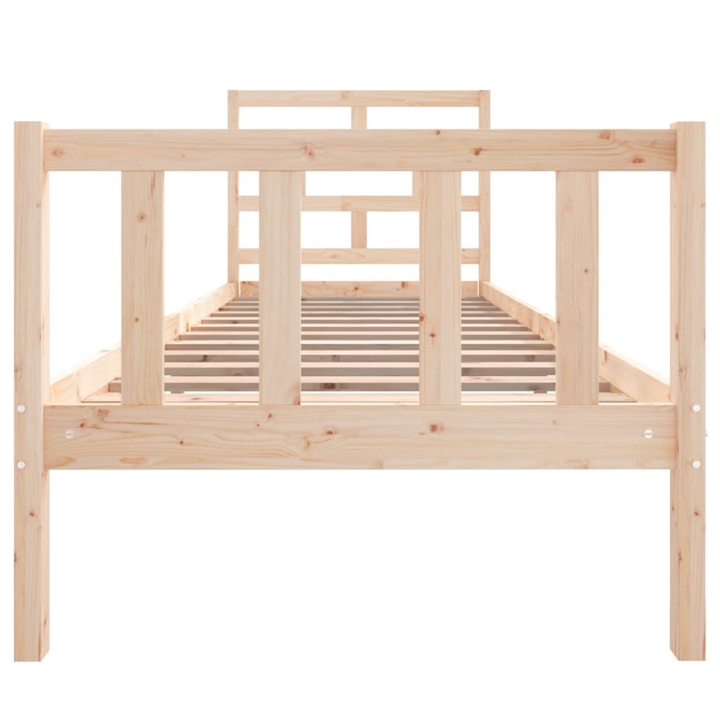 Bed Frame Solid Wood Pine 75x190 cm 2FT6 Small Single