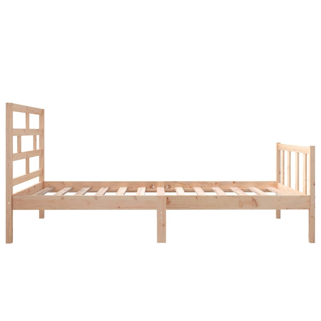 Bed Frame Solid Wood Pine 75x190 cm 2FT6 Small Single