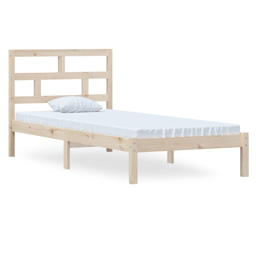 Bed Frame Solid Wood Pine 100x200 cm