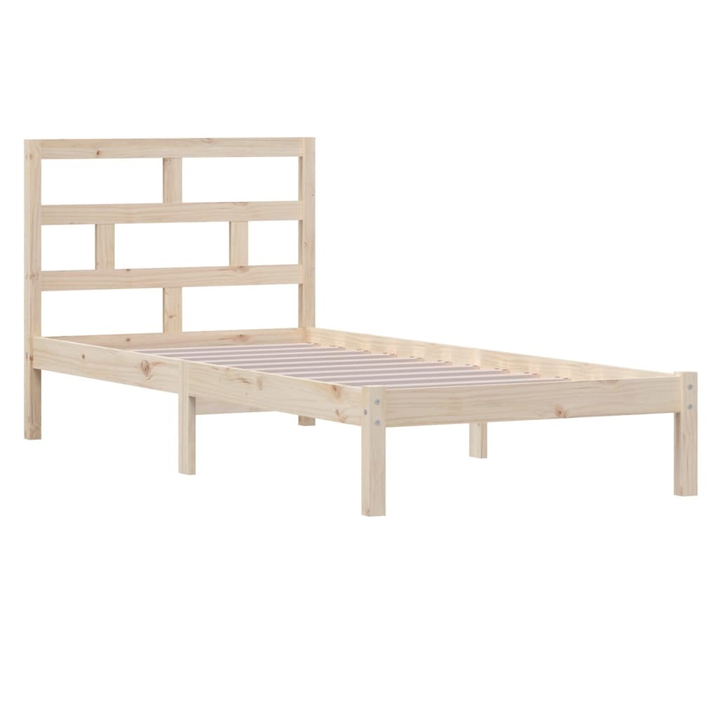 Bed Frame Solid Wood Pine 100x200 cm