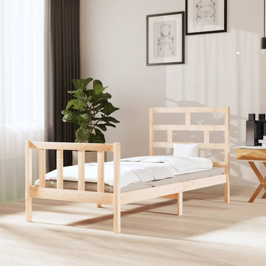 Bed Frame Solid Wood Pine 100x200 cm