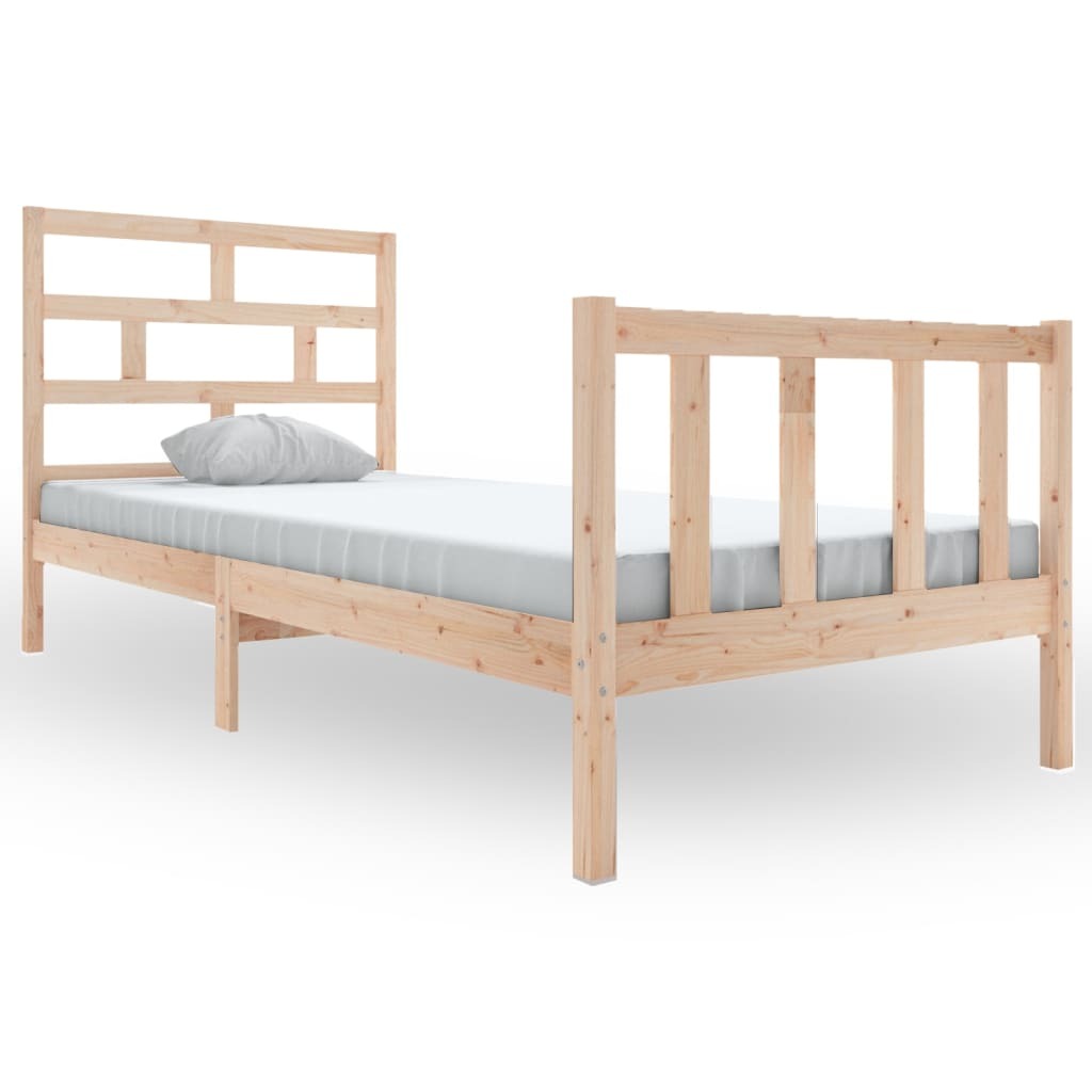 Bed Frame Solid Wood Pine 100x200 cm