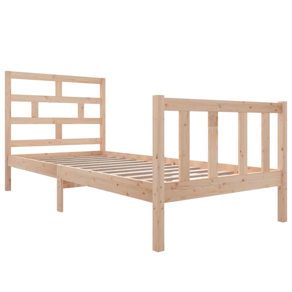 Bed Frame Solid Wood Pine 100x200 cm