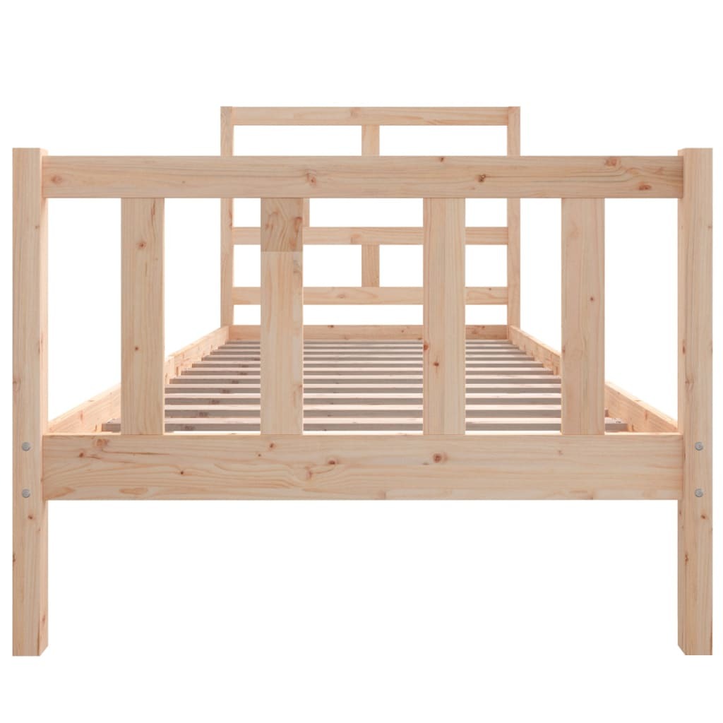 Bed Frame Solid Wood Pine 100x200 cm