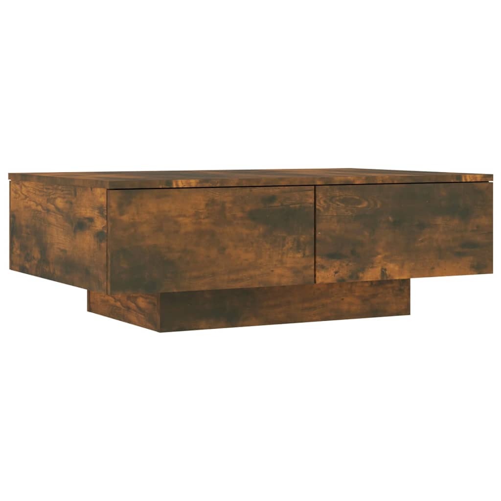 Coffee Table Smoked Oak 90x60x31 cm Engineered Wood