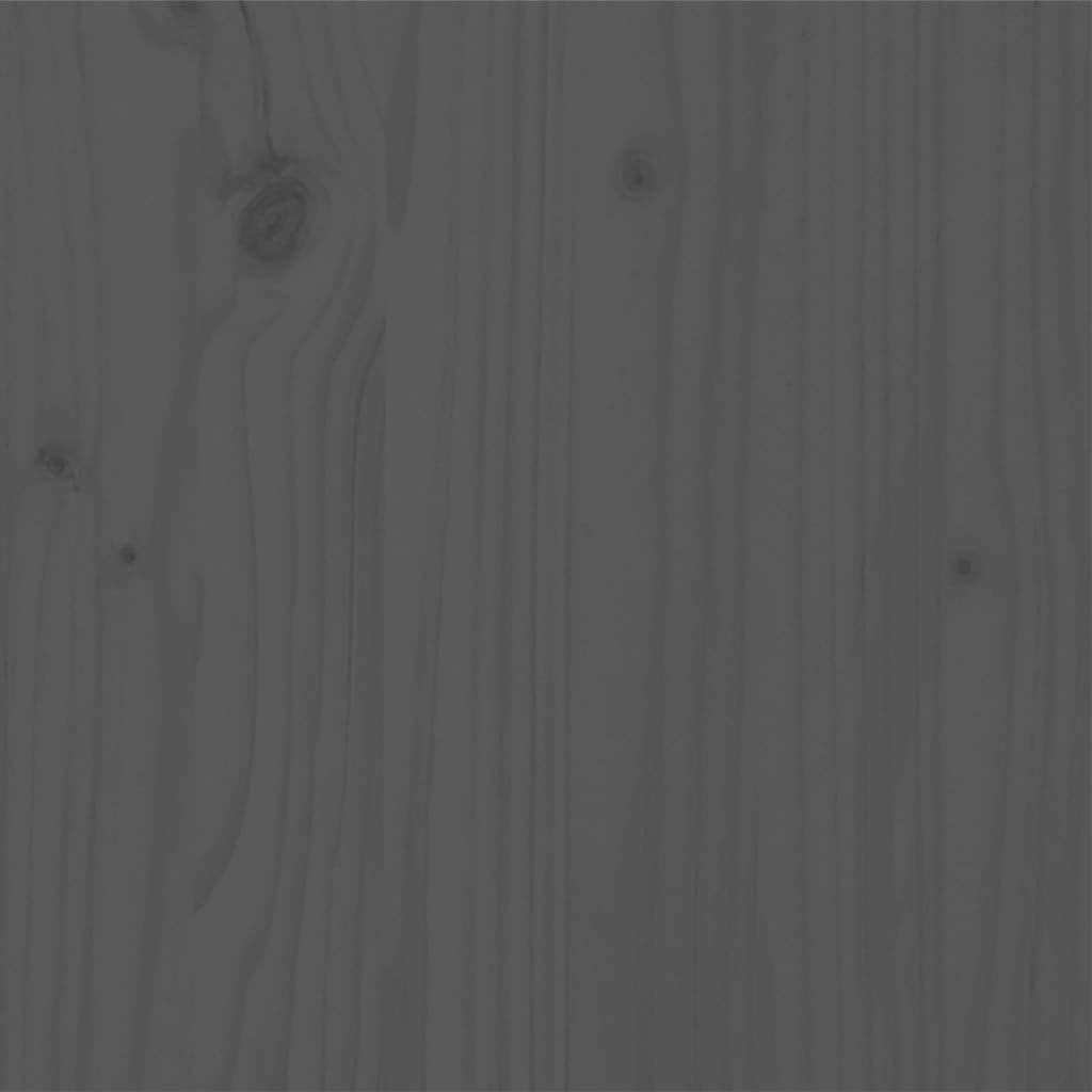 Bed Frame Grey Solid Wood 200x200 cm