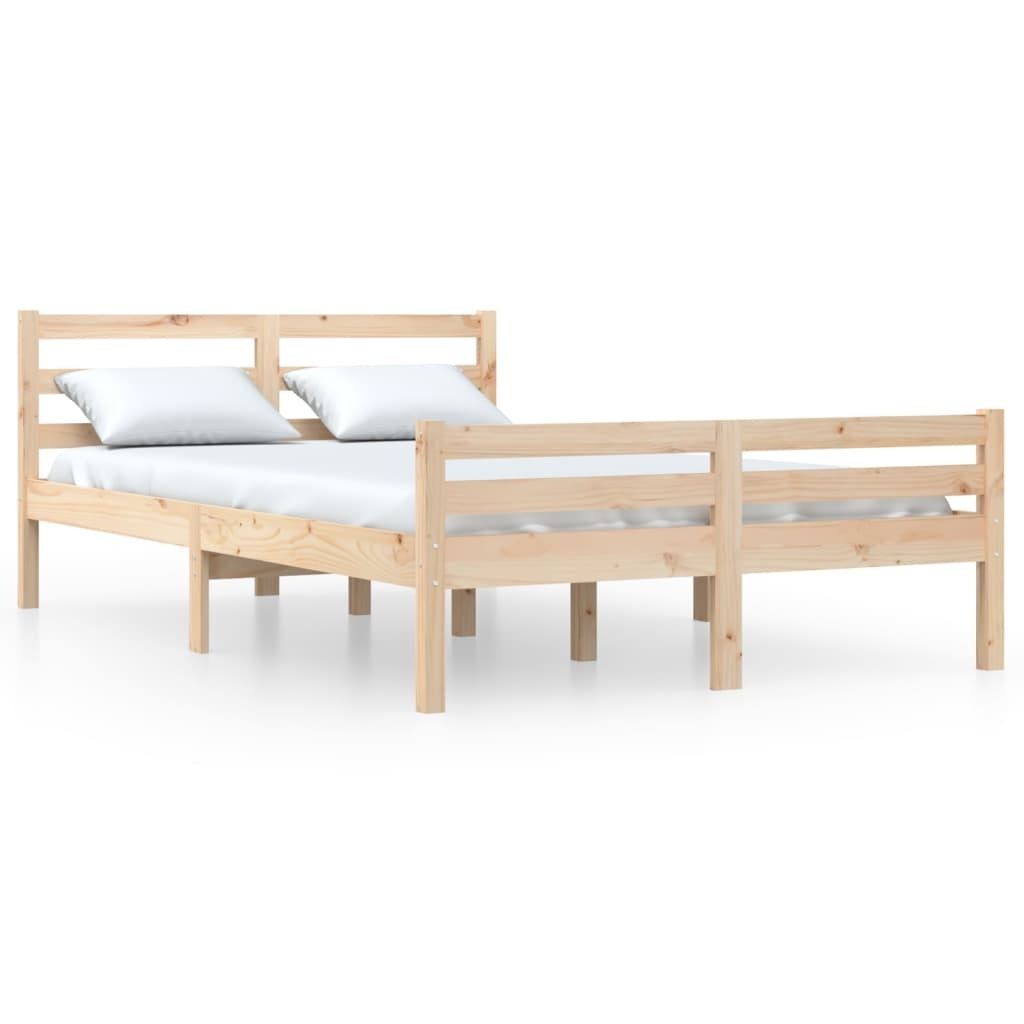 Bed Frame Solid Wood 135x190 cm 4FT6 Double
