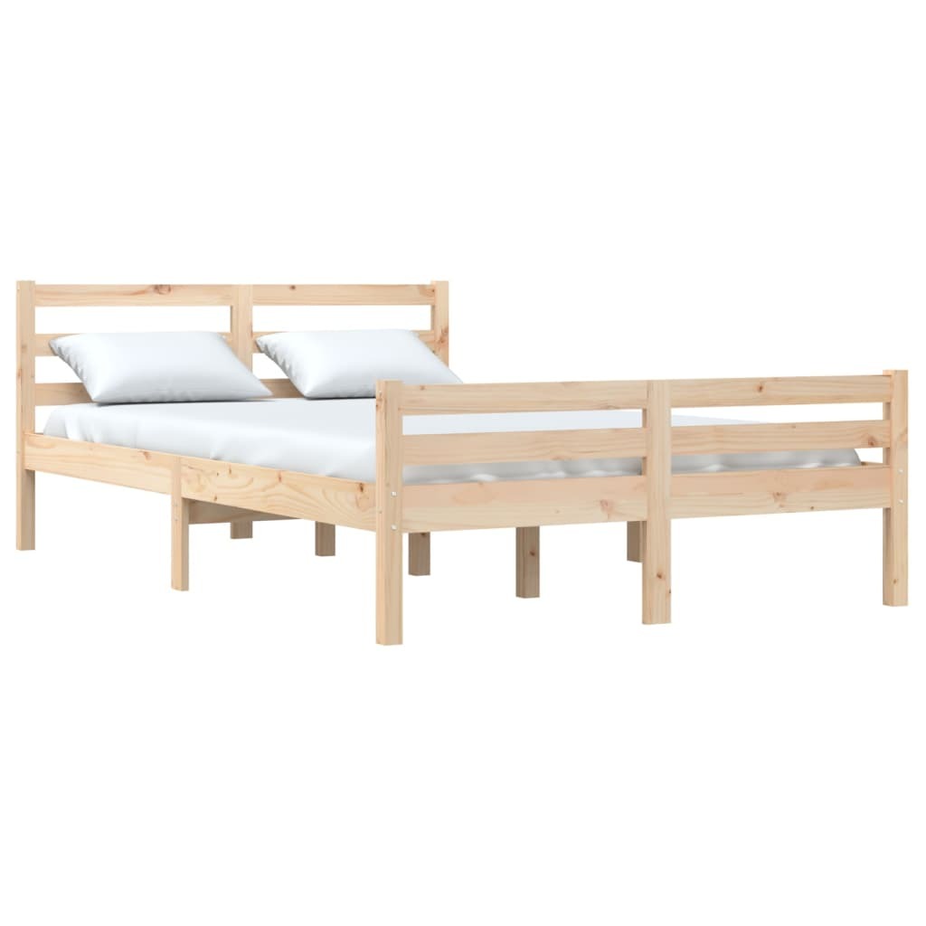 Bed Frame Solid Wood 135x190 cm 4FT6 Double