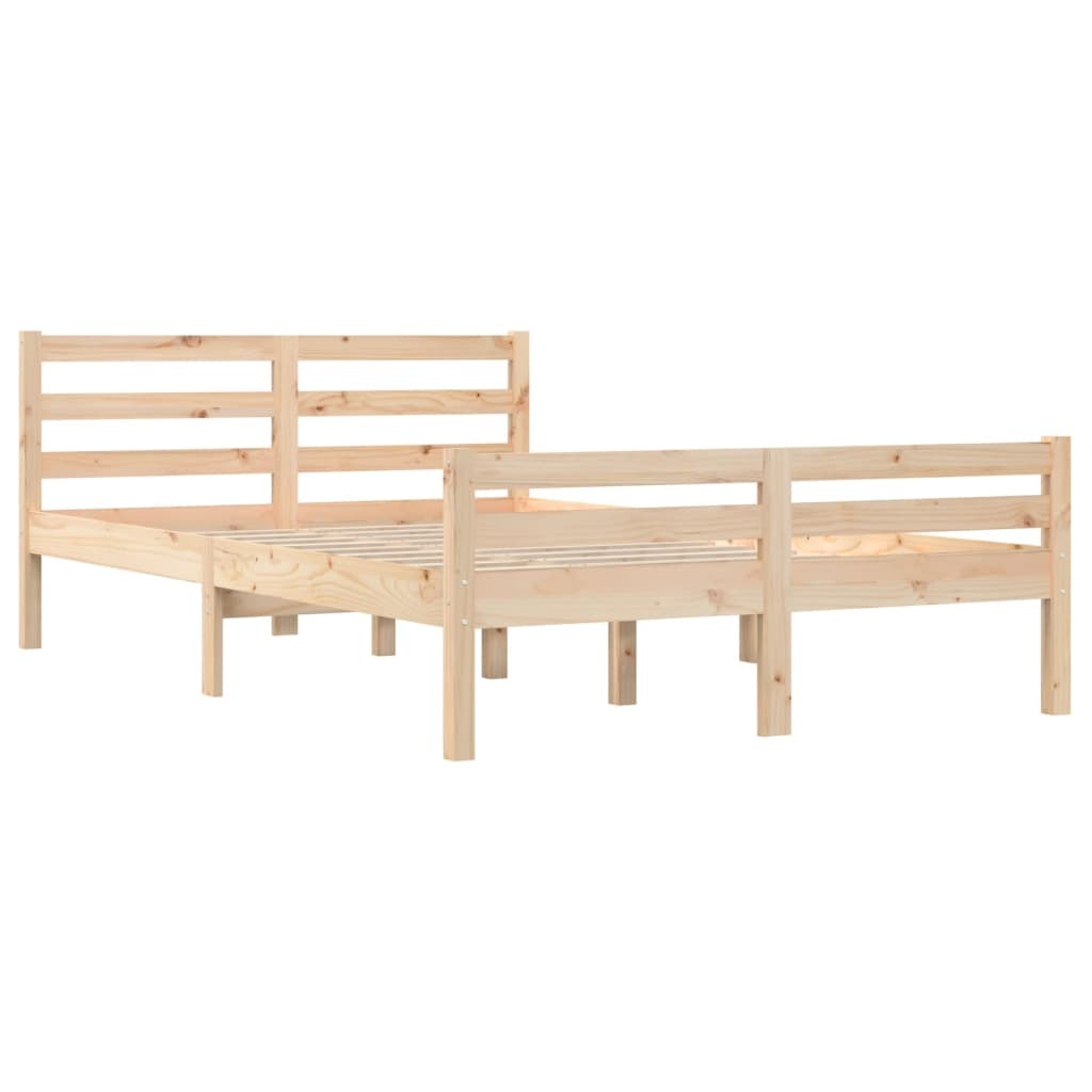 Bed Frame Solid Wood 135x190 cm 4FT6 Double