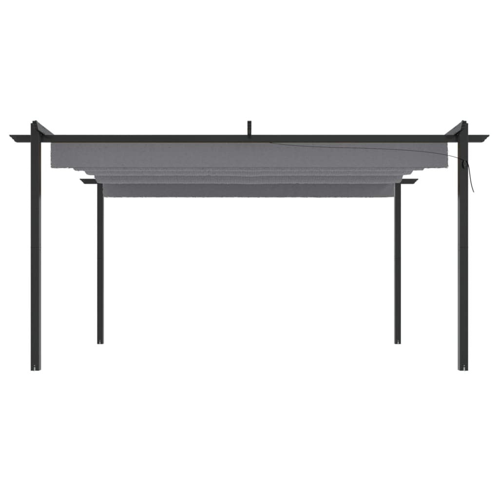 Garden Gazebo with Retractable Roof 4x3 m Anthracite