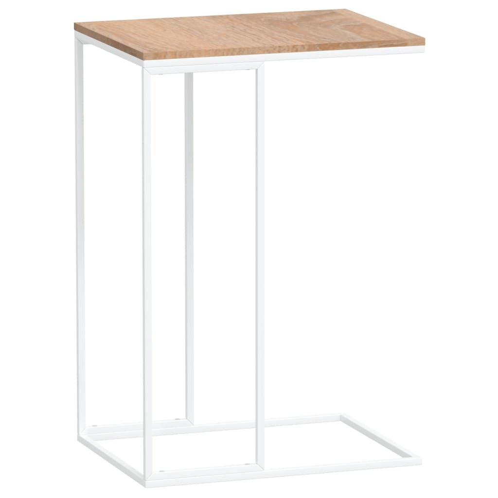 Side Table White 40x30x59 cm Engineered Wood
