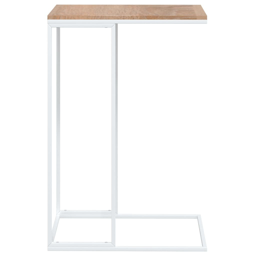 Side Table White 40x30x59 cm Engineered Wood