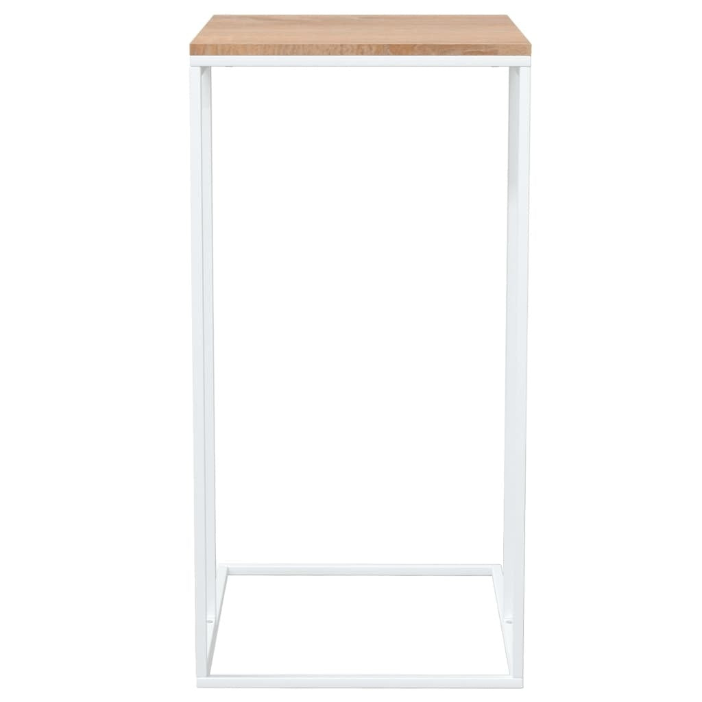 Side Table White 40x30x59 cm Engineered Wood