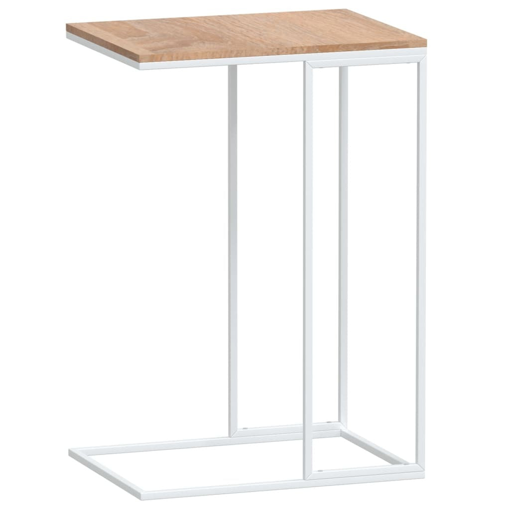 Side Table White 40x30x59 cm Engineered Wood
