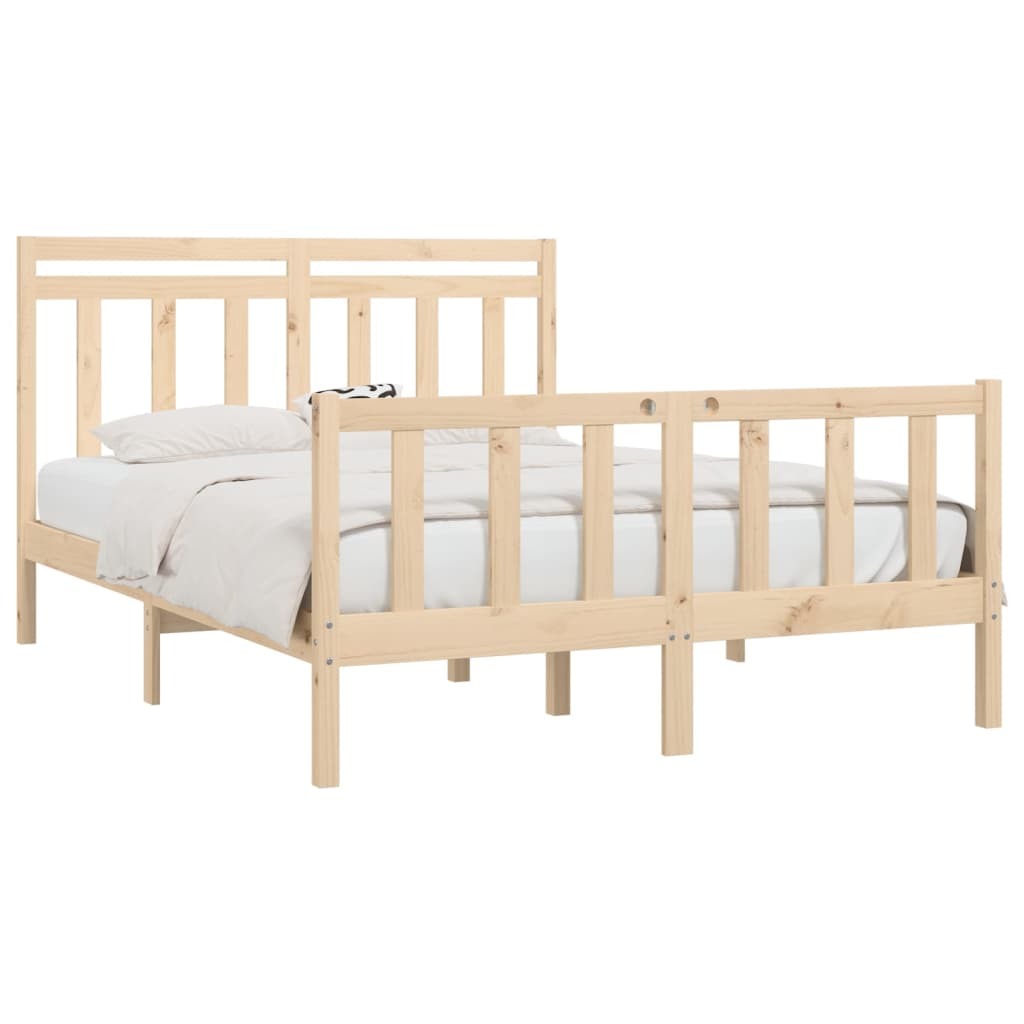 Bed Frame Solid Wood Pine 120x200 cm