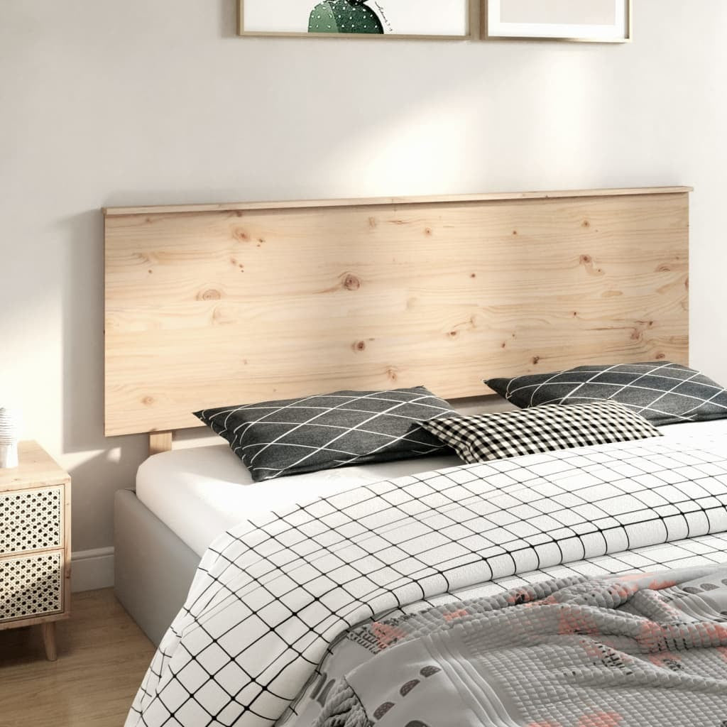 Bed Headboard 184x6x82.5 cm Solid Wood Pine