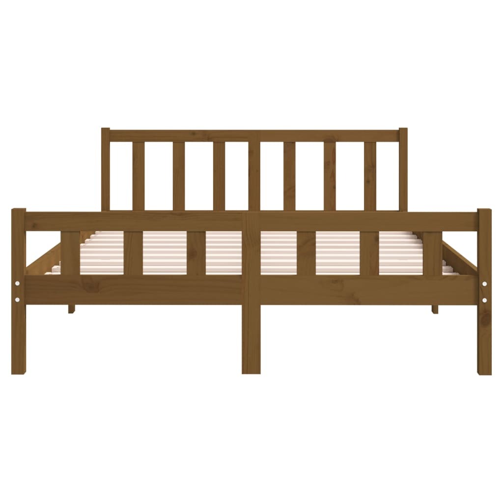 Bed Frame Honey Brown Solid Wood 120x200 cm