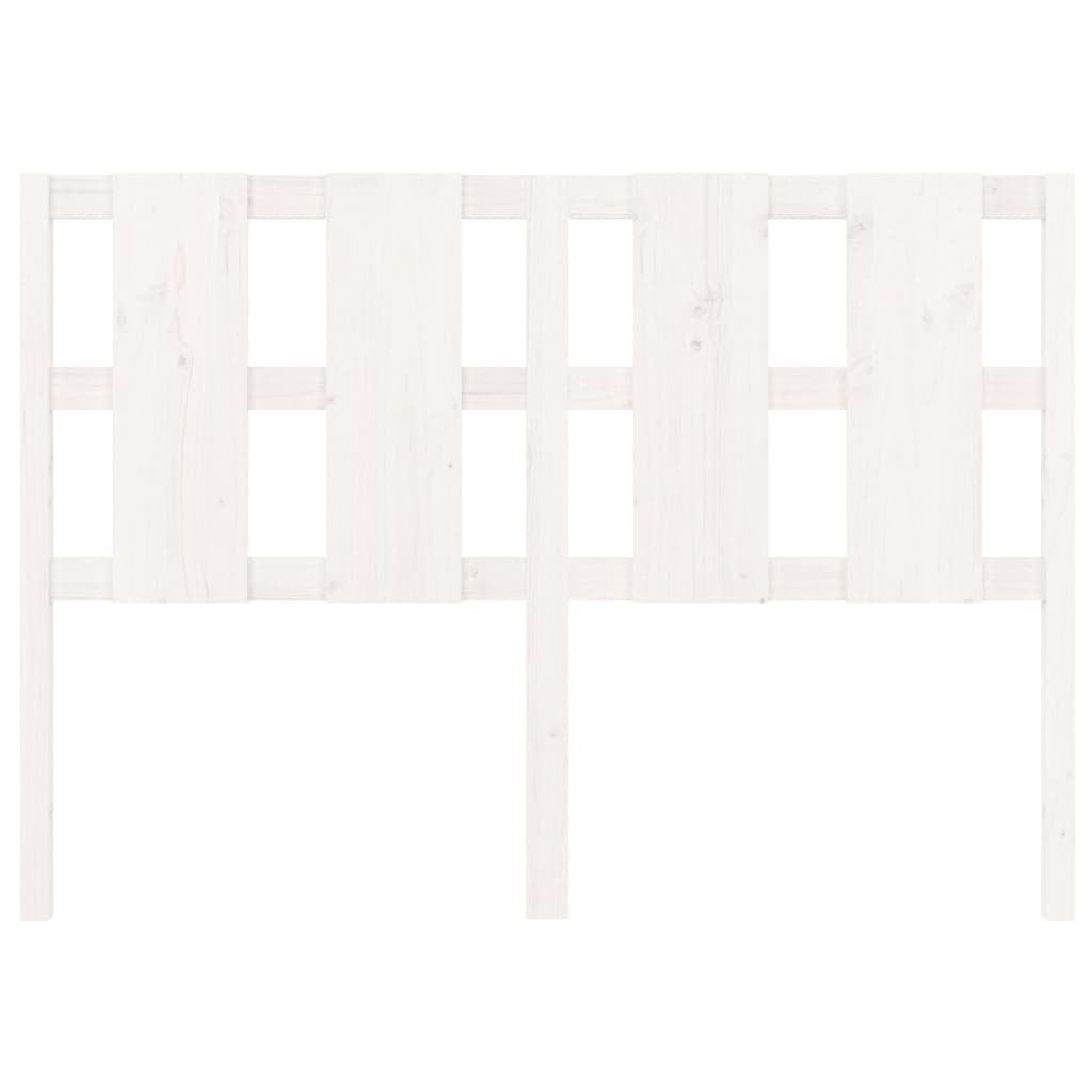 Bed Headboard White 145.5x4x100 cm Solid Wood Pine