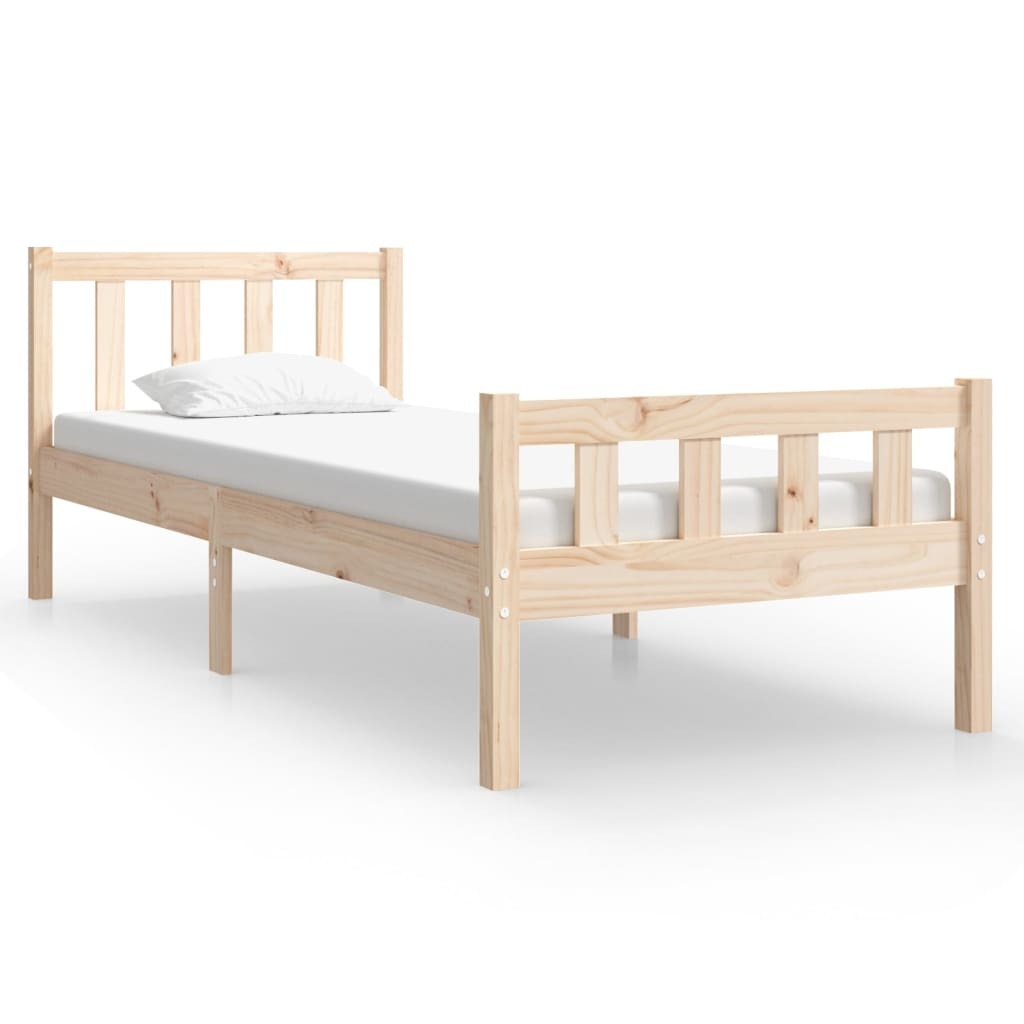 Bed Frame Solid Wood 90x190 cm Single