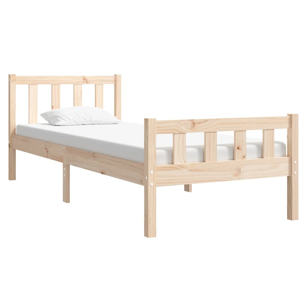 Bed Frame Solid Wood 90x190 cm Single