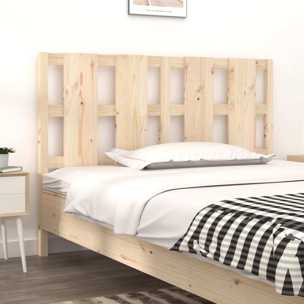 Bed Headboard 125.5x4x100 cm Solid Wood Pine