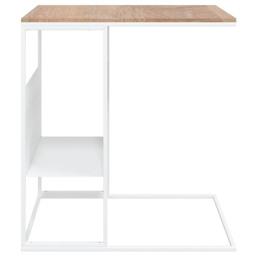 Side Table white 55x36x59.5 cm Engineered Wood