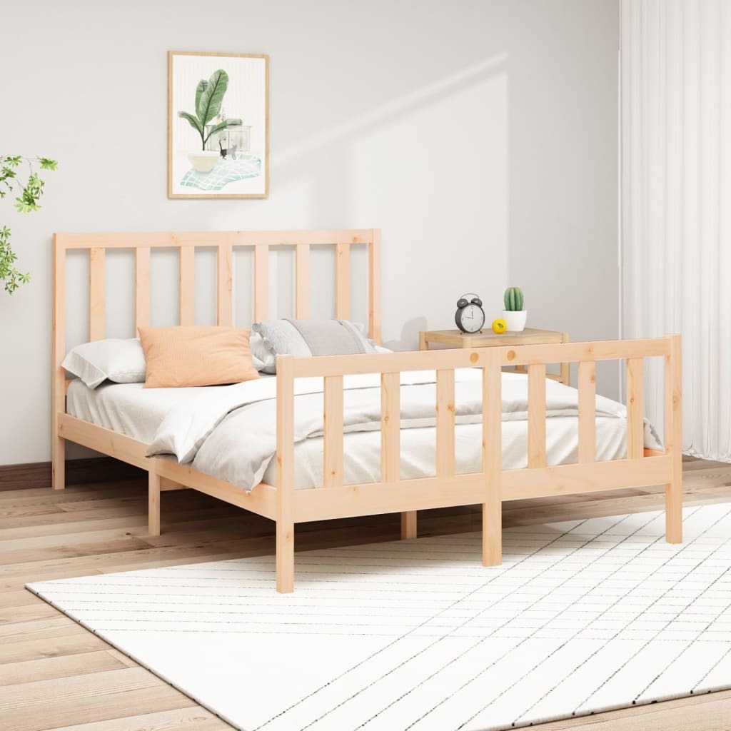 Bed Frame Solid Wood Pine 120x200 cm