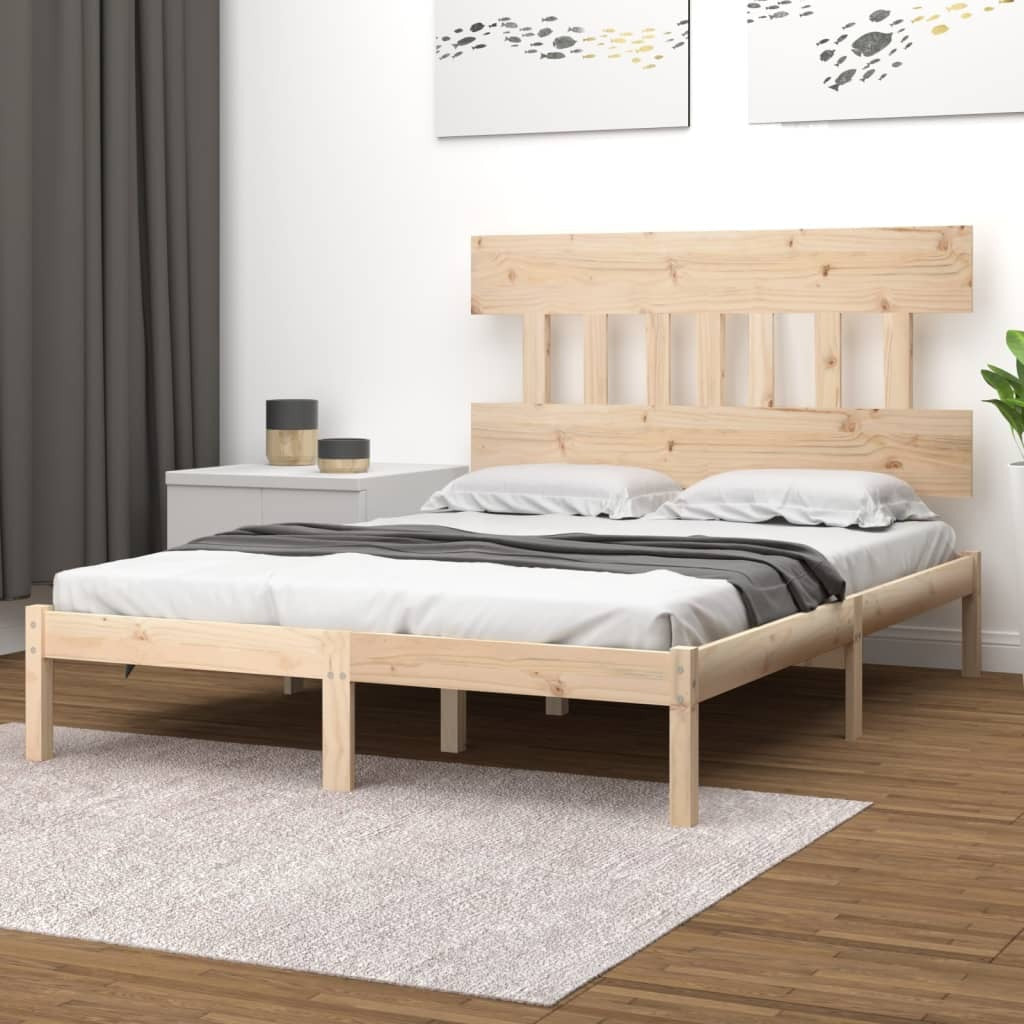 Bed Frame Solid Wood 140x200 cm