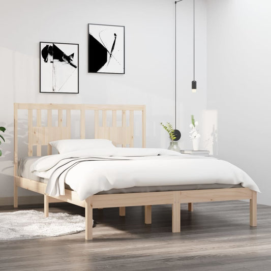 Bed Frame Solid Wood 120x190 cm 4FT Small Double