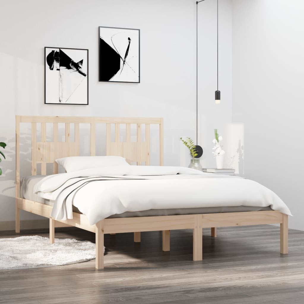 Bed Frame Solid Wood 120x190 cm 4FT Small Double