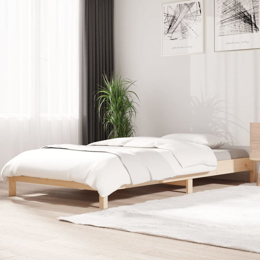 Stack Bed 75x190 cm Solid Wood Pine
