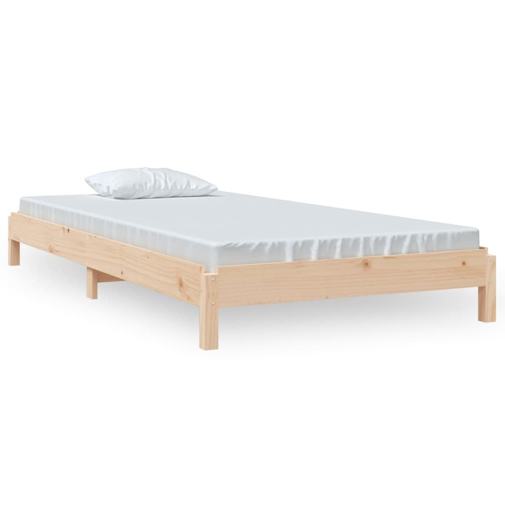 Stack Bed 75x190 cm Solid Wood Pine