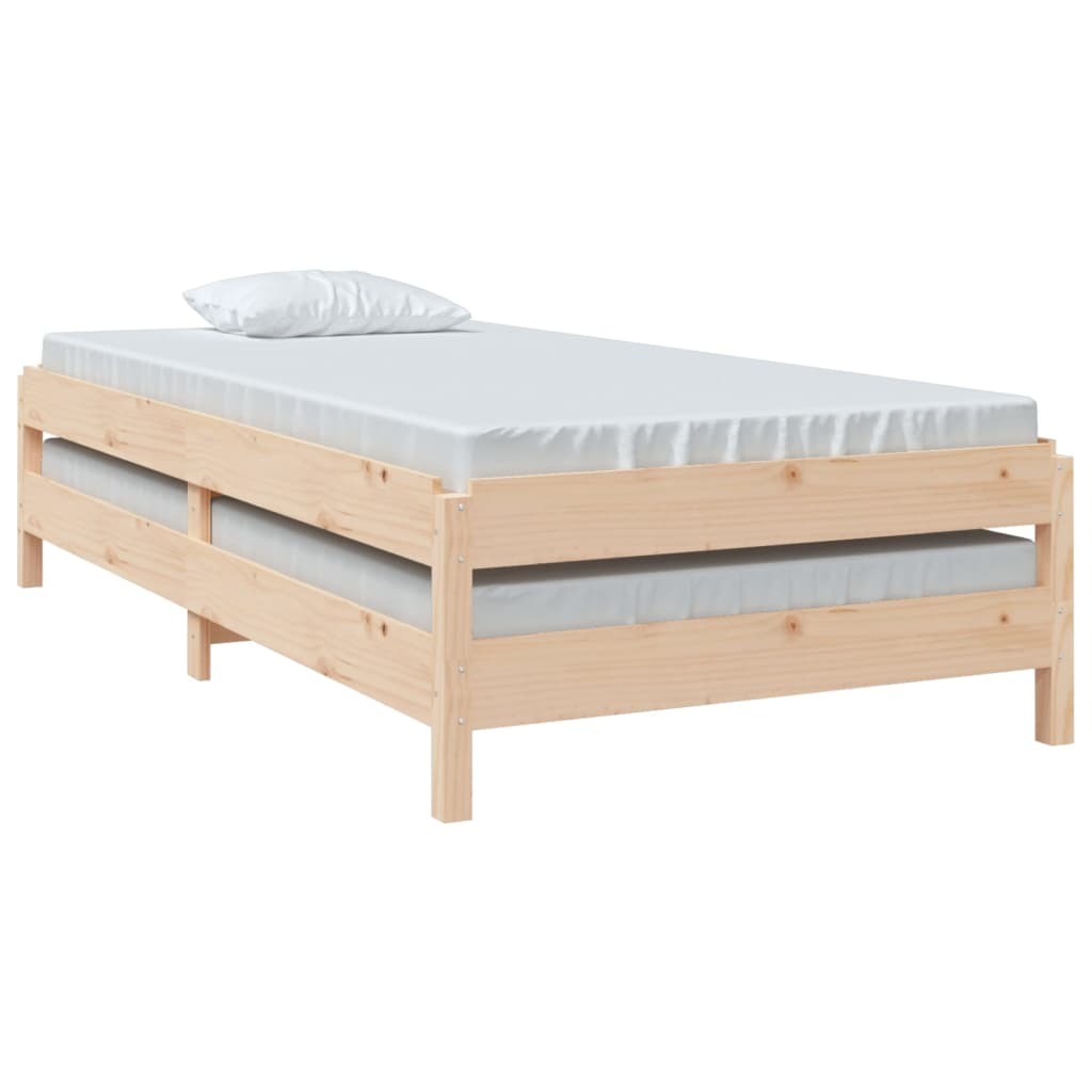 Stack Bed 75x190 cm Solid Wood Pine
