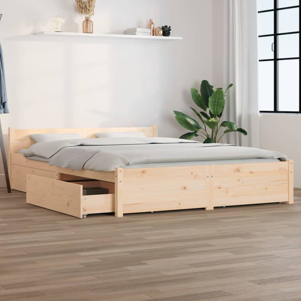 Bed Frame with Drawers 120x200 cm