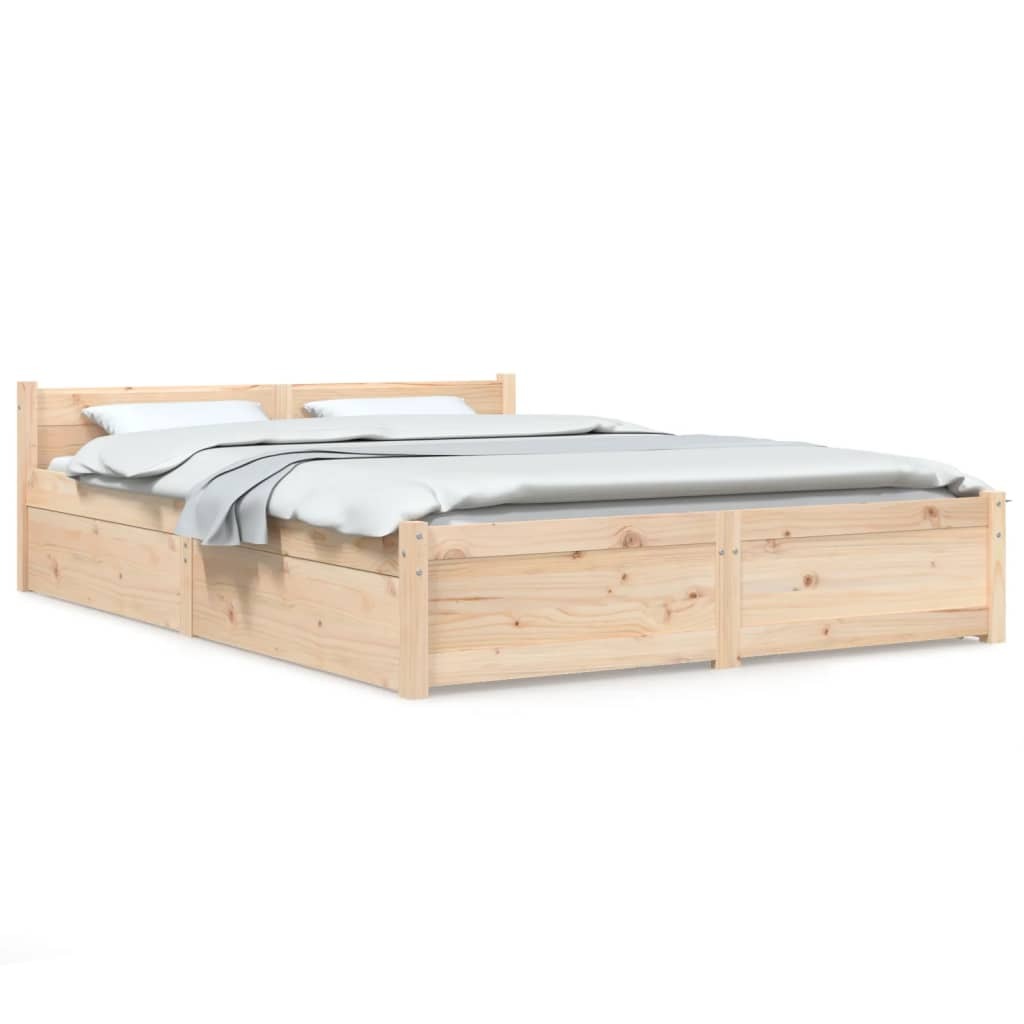 Bed Frame with Drawers 120x200 cm