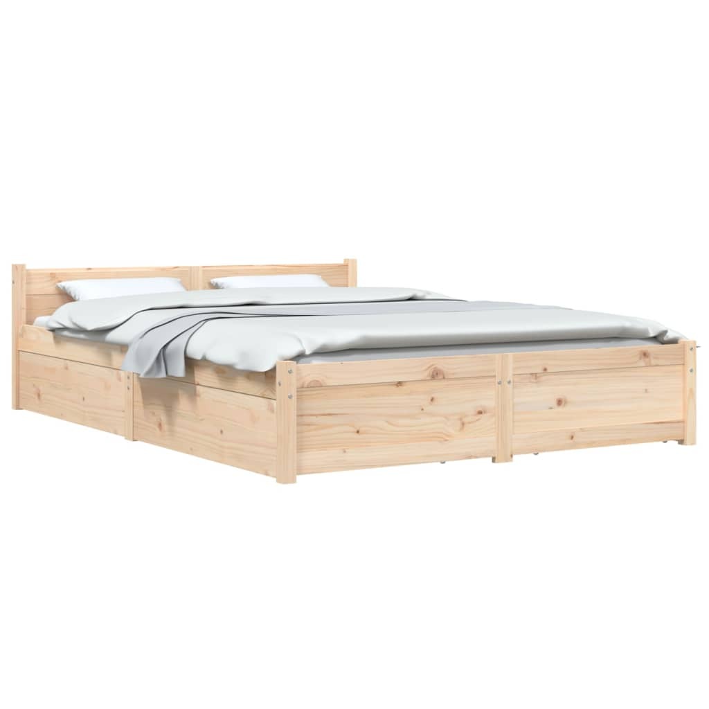 Bed Frame with Drawers 120x200 cm