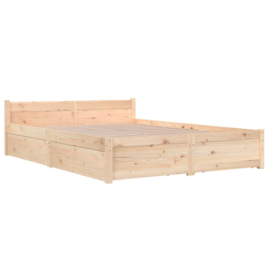 Bed Frame with Drawers 120x200 cm