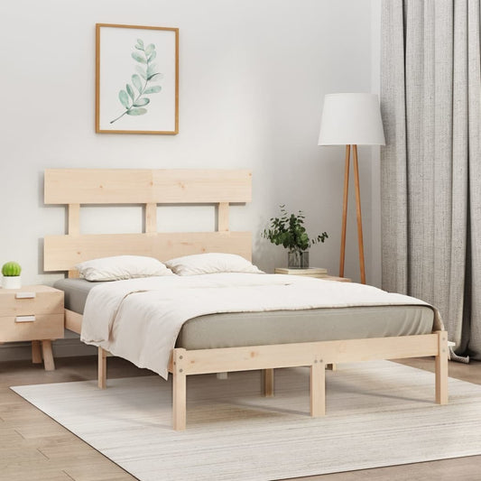 Bed Frame Solid Wood 120x190 cm 4FT Small Double