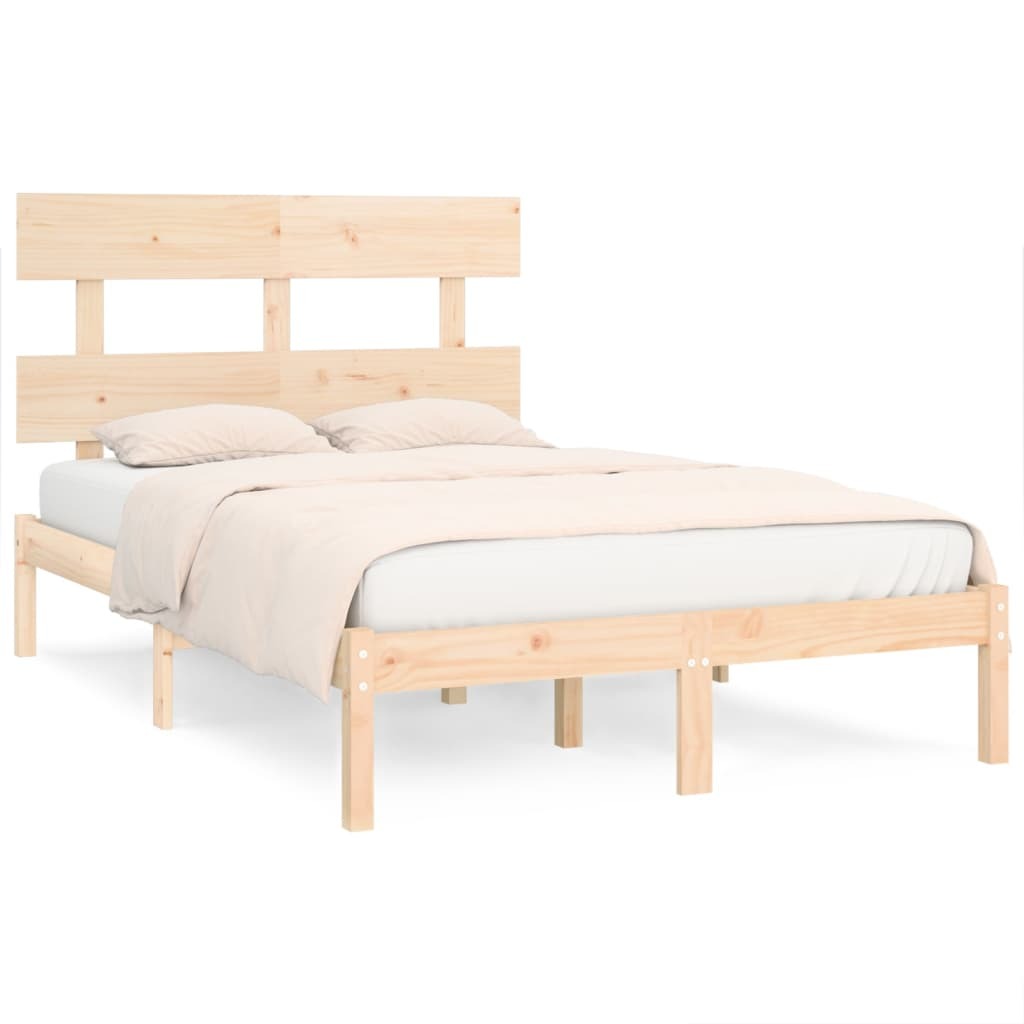 Bed Frame Solid Wood 120x190 cm 4FT Small Double