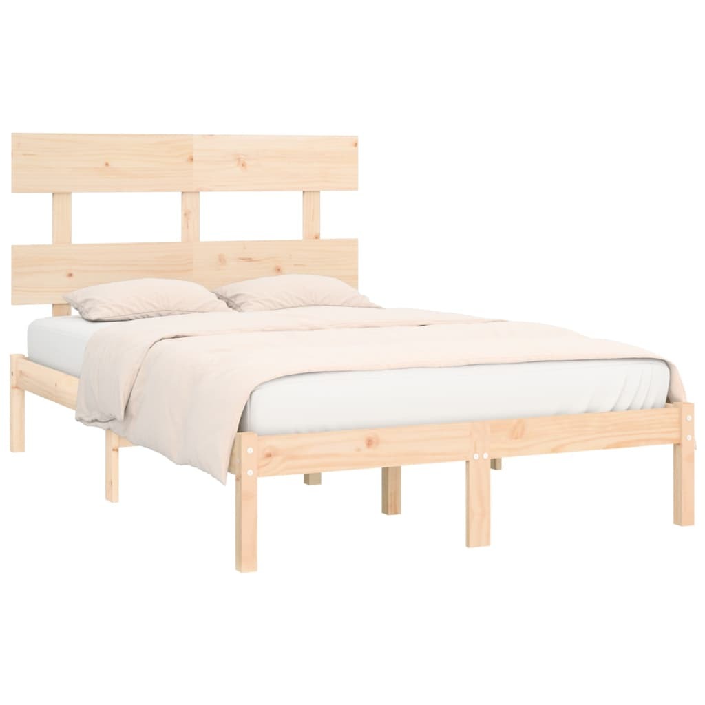 Bed Frame Solid Wood 120x190 cm 4FT Small Double