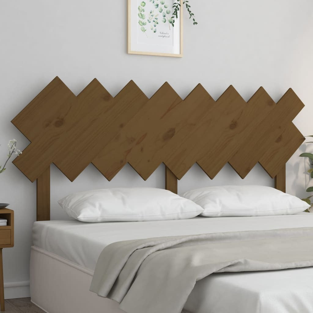Bed Headboard Honey Brown 159.5x3x80.5 cm Solid Wood Pine