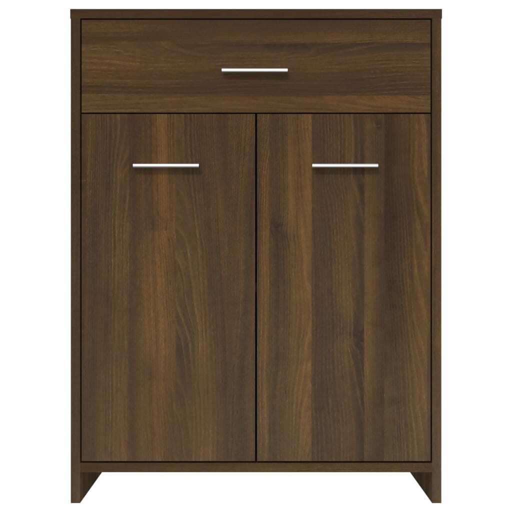Bathroom Cabinet Brown Oak 60x33x80 cm Engineered Wood