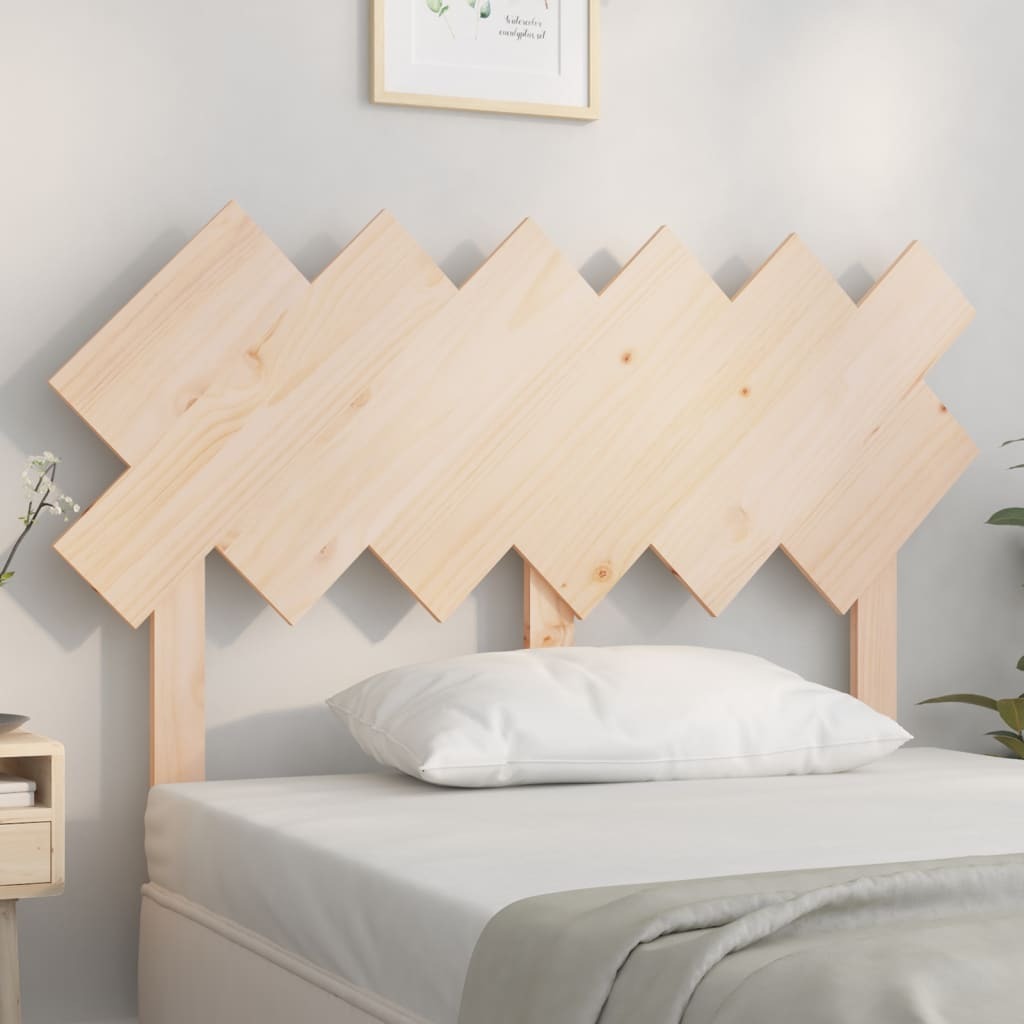 Bed Headboard 122.5x3x80.5 cm Solid Wood Pine