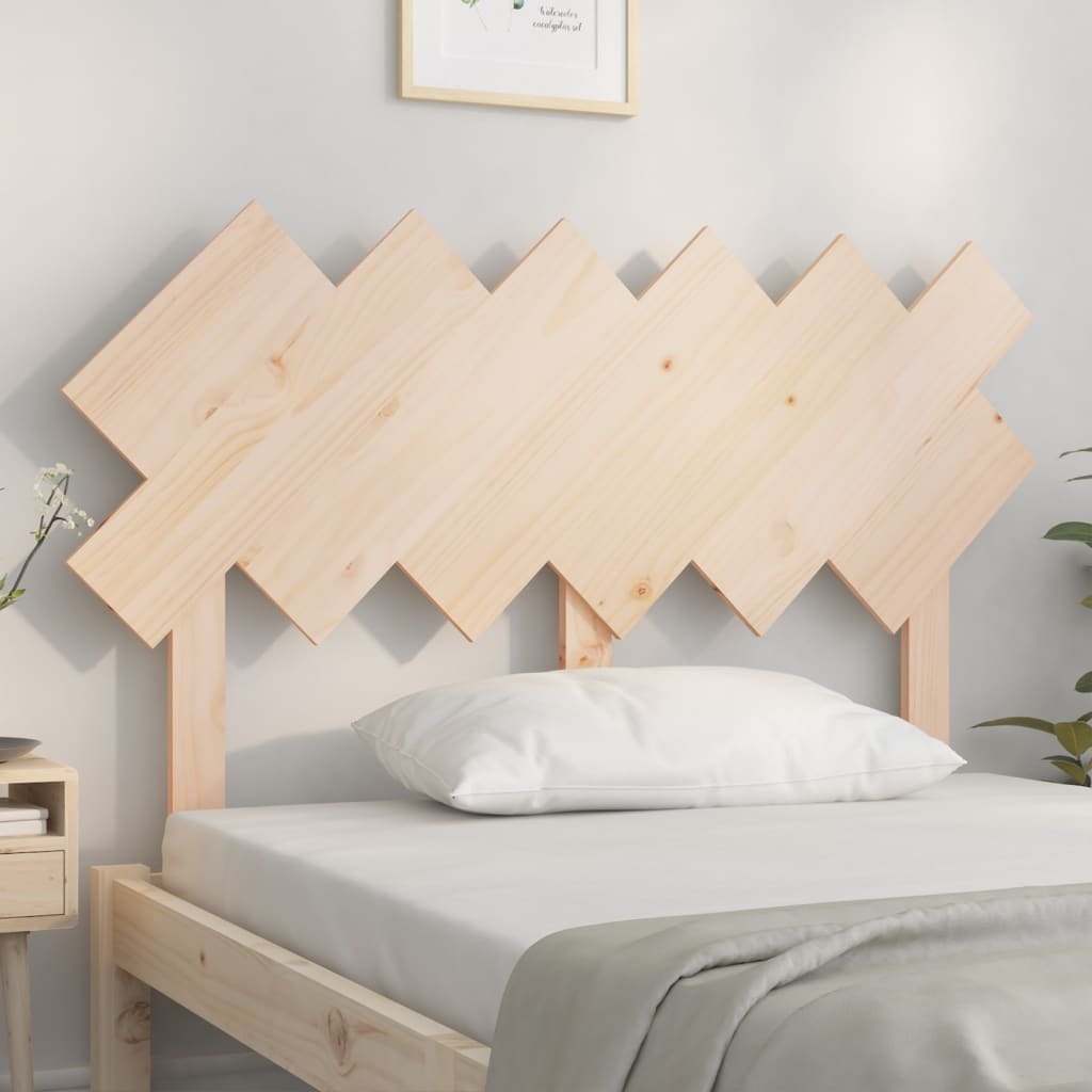 Bed Headboard 122.5x3x80.5 cm Solid Wood Pine