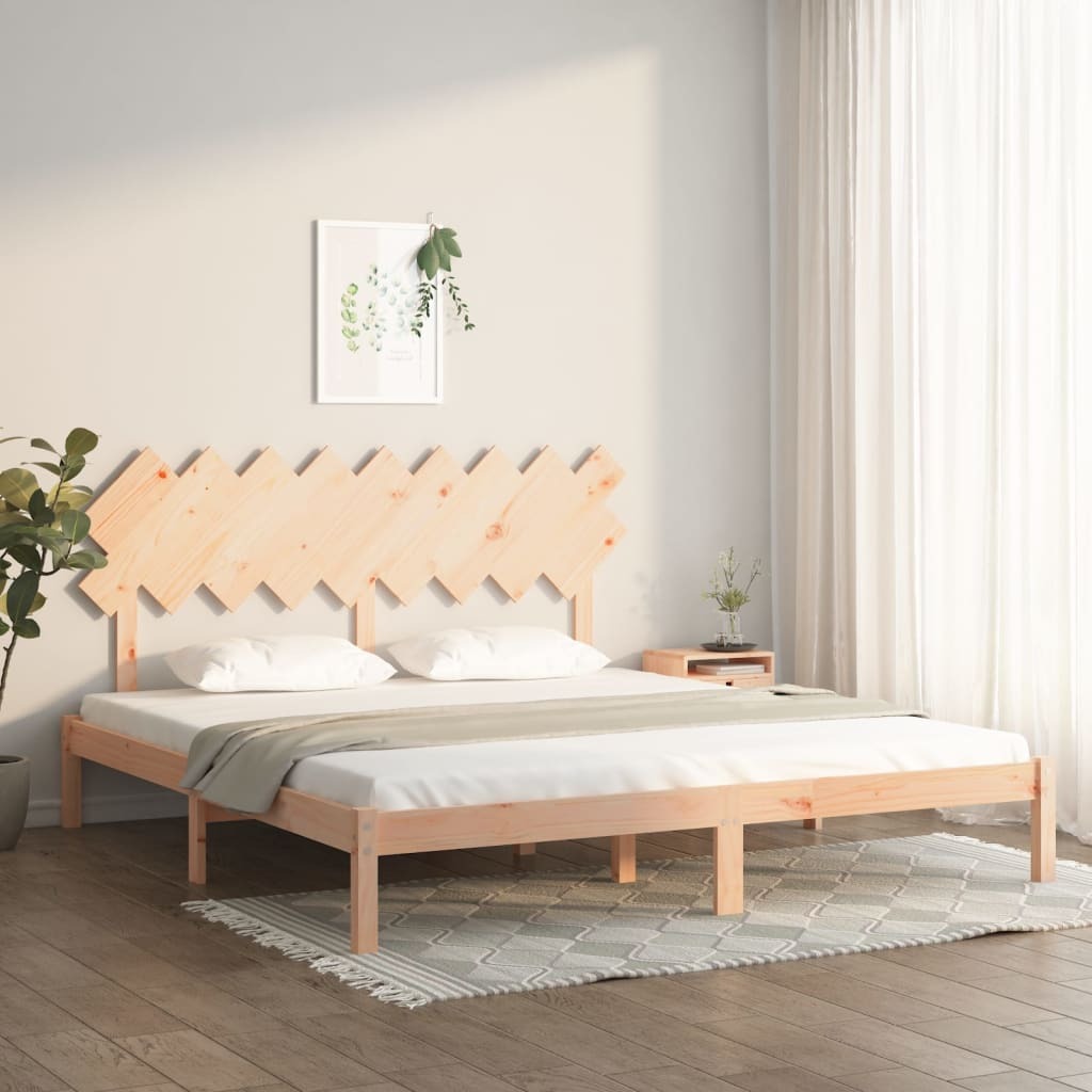 Bed Frame 180x200 cm Super King Size Solid Wood