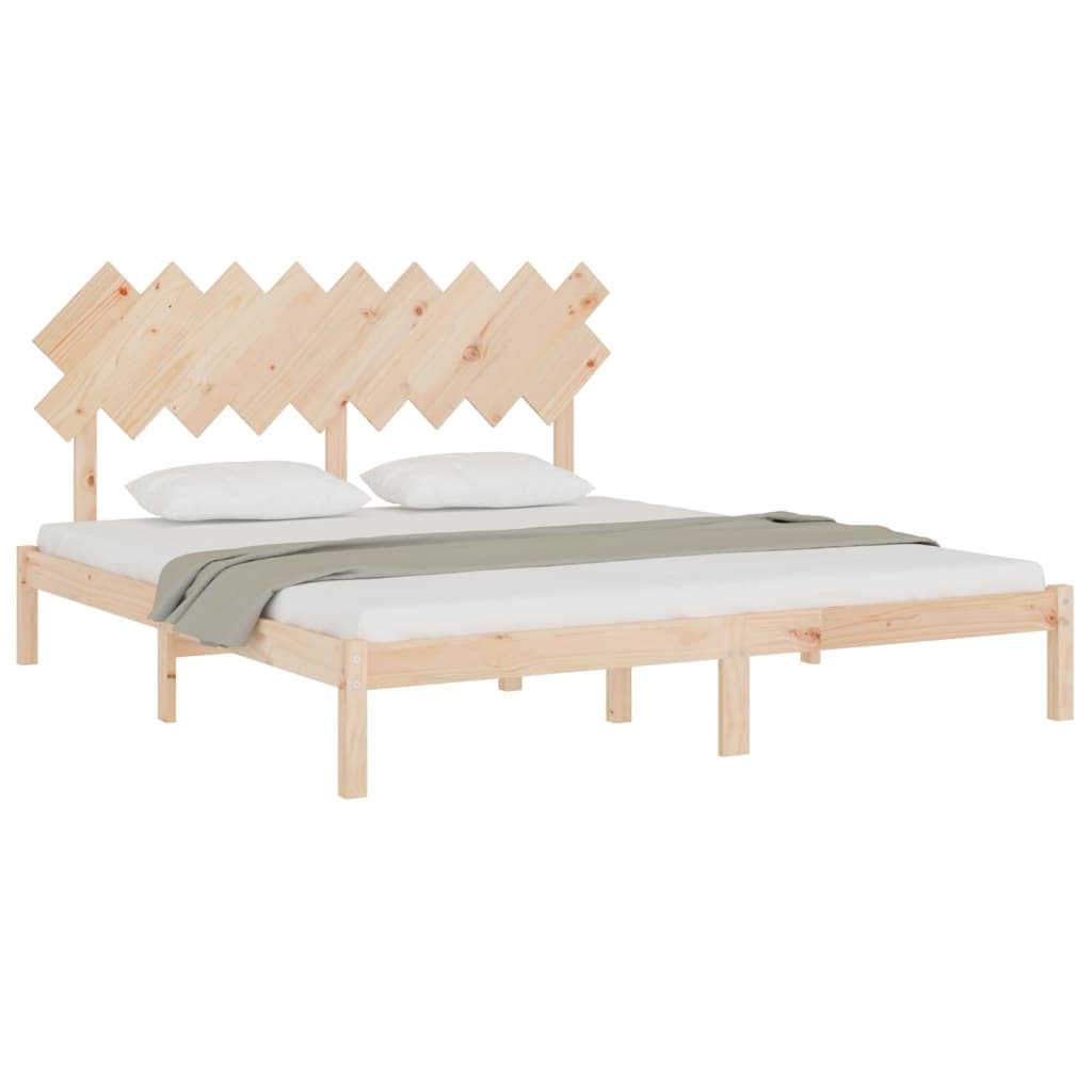 Bed Frame 180x200 cm Super King Size Solid Wood