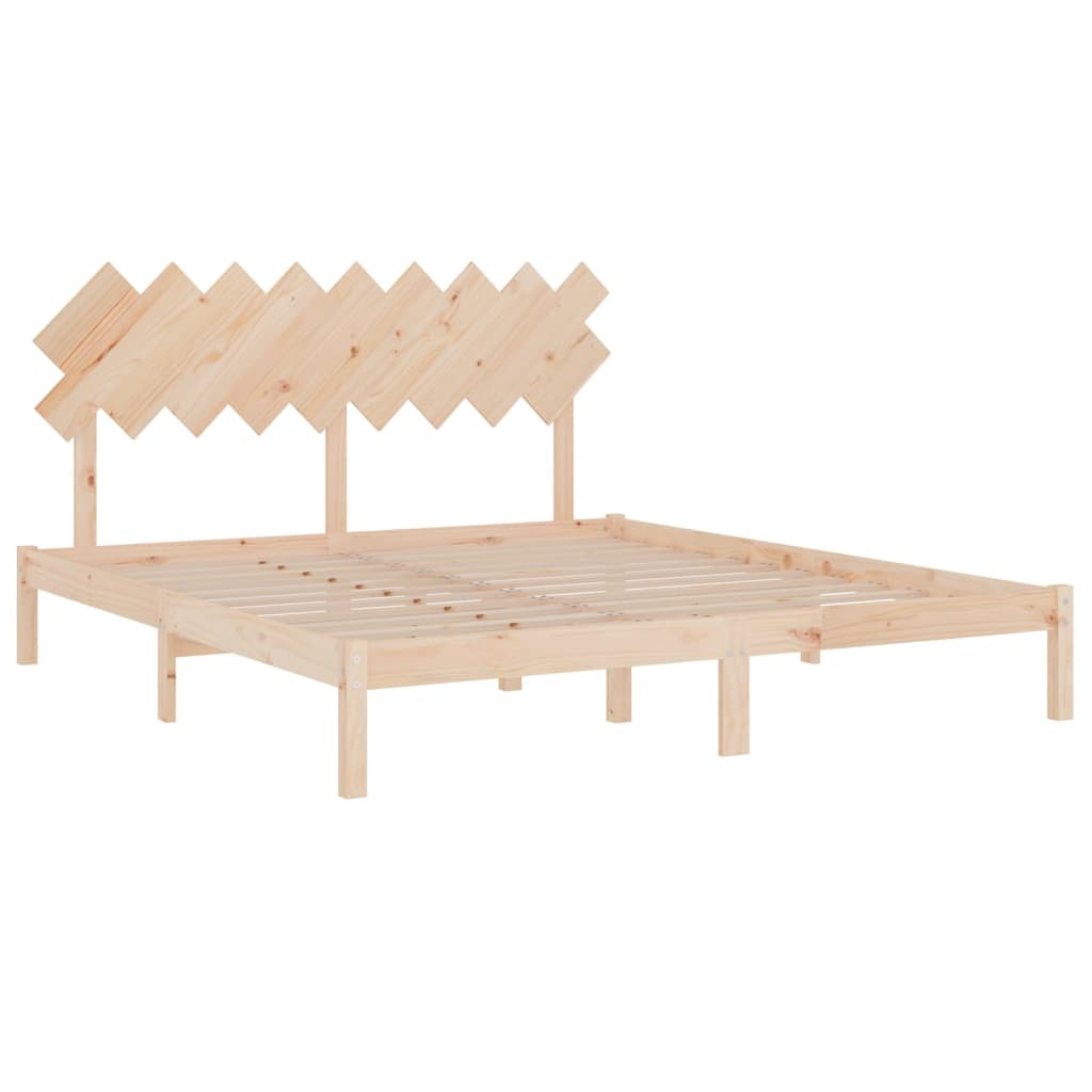 Bed Frame 180x200 cm Super King Size Solid Wood