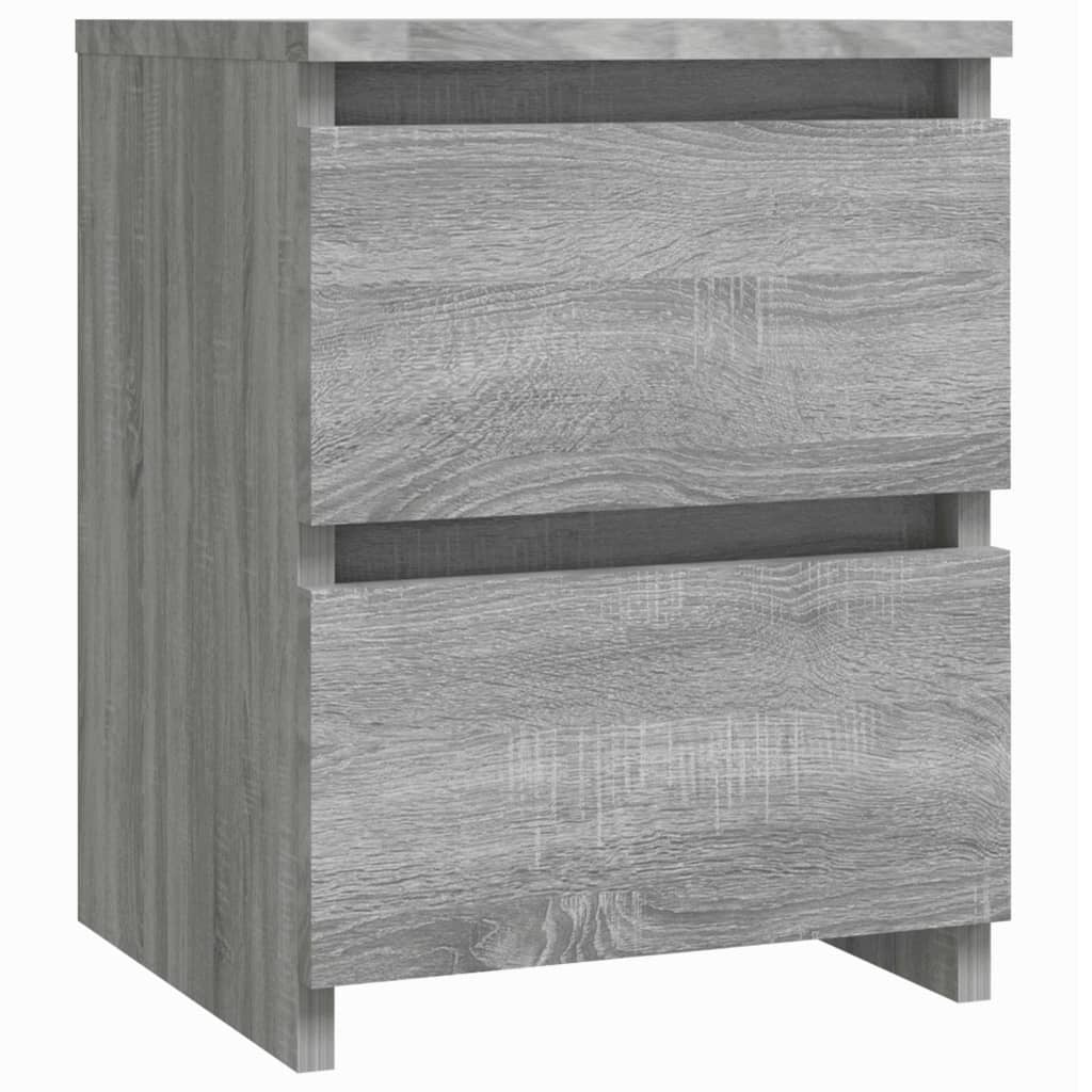 Bedside Cabinets 2 pcs Grey Sonoma 30x30x40 cm Engineered Wood